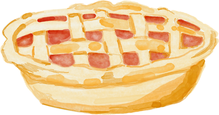 pie watercolor